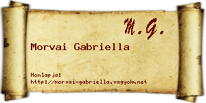 Morvai Gabriella névjegykártya